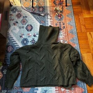 Madewell Green Cowl Neck Sweater
